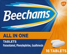 Image of Beechams All In One 16 Tablets Cold Flu Headache