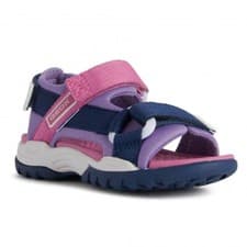 Image of GEOX Girls Borealis Sandals in Navy/Lilac - UK 1.5 / EU 34 - BNIB - £49.99