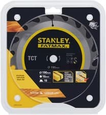 Image of Stanley STA15370-XJ TCT Circular Saw Blade 190 x 16 mm x 18T Nailed Wood