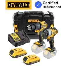 Image of Dewalt DCK2062D2 18v Brushless DCD709 Combi Drill DCF809 Impact Driver 2 x 2.0ah