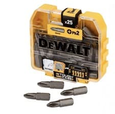 Image of Dewalt 25 Piece PH2 Standard Tic Tac Philips Screwdriver Bit Set Flex Tough Case
