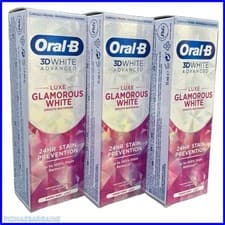 Image of Oral-B 3D White Advanced Luxe Glamorous White Mint Toothpaste - 75ml (3 Pack)