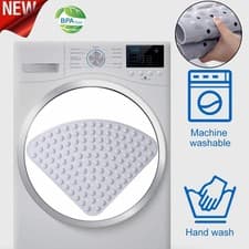 Image of Quadrant Shower Mat Non Slip Sector Corner Bath Mat Corner Shower Floor Mats UK
