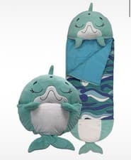 Image of Happy Nappers Kids Sleeping Bag - Plush Toy Comfy Sleeping Bag & Fluffy Pillow