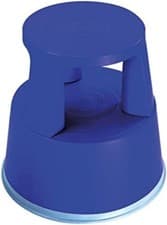 Image of 2Work Plastic Step Stool with Non-Slip Rubber Base 430mm Blue T7/Blue 2W05000