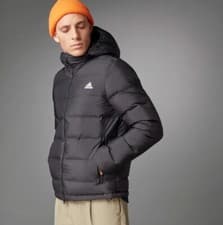 Image of adidas Helionic Hooded Down Jacket - Black BQ2001 SIZE 2XL