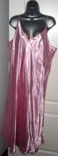 Image of NEW BHS 2 Pack Pink Mix Satin Silky Long Chemise Nightdress Nighty Plus Size 22
