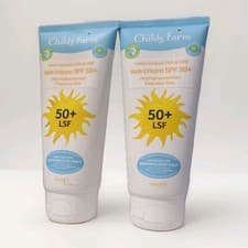 Image of 2x100ml Childs Farm Water Resistant SPF 50+ Sun Cream For Sensitive Skin