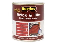 Image of Rustins Quick Dry Brick & Tile Paint Matt Red 250Ml RUSBTPMR250Q