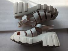 Image of Melissa Megan Platform Beige Sandals - Size 6.5 UK - RRP £125