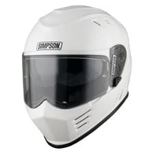 Image of Simpson Venom Solid ECE 22.06 Full Face Motorcycle Motorbike Helmet Gloss White
