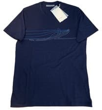 Image of Icebreaker Merino Wool T-Shirt Mens Small Tech Lite SS Whale Print RRP £79.99