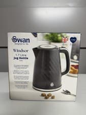 Image of Swan Windsor Electric Cordless Jug Kettle 1.7L Rapid Boil 360° Base Black, 3000W