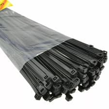 Image of 200 x Black Cable Tie Adjustable Heavy Duty Zip Ties 250 x 4.6mm for Industrial