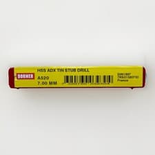Image of Dormer A520 7mm HSS TiN Stub Drill Bit High Speed Steel Short Series DIN 1897