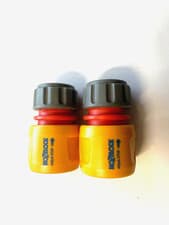Image of 2 x Hozelock Quick Release Garden Hose Pipe Aqua Water Stop Connector Fitting
