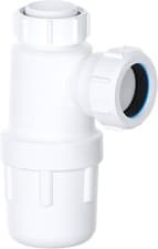 Image of 32mm Standard Bottle Trap PlumbEZ | Basin Sink Waste Trap 1¼" White Plastic UK