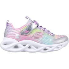 Image of Skechers Girls Twisty Brights Mystical Bliss Light Up Trainers - Silver