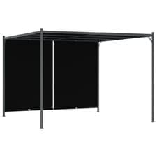 Image of WALPLUS Garden Pergola with Retractable Roof Shade 3x3 m Anthracite