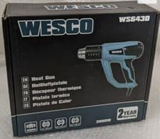 Image of New Box WESCO Heat Gun, 2000W Electric Hot Air Gun Kit, 3 Temp. Mode, 4 Nozzles