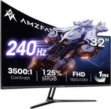 Image of 32 Inch Curved Gaming Monitor - 240Hz, Full HD 1920x1080P, 1ms MPRT, Adaptive