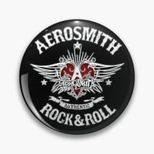Image of Aerosmith Logo Rock Music Handmade 32mm Pin Button Badge
