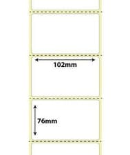 Image of 12,000 Labels Blank White 102MM X 76MM - Direct Thermal Roll Labels | 76mm Cores