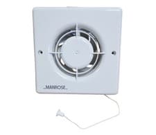 Image of Manrose Extractor Fan with Pull Cord 100mm 4 inch Bathroom Axial | XF100P