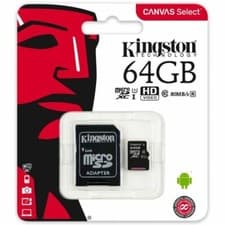 Image of KINGSTON Canvas Select 64GB Micro SDXC Card Class 10 UHS-I 80MB/s SDCS/64GB