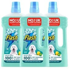 Image of 3 x Flash Liquid All Purpose Cleaner Pet 1L Bottles Multipack UK