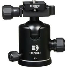 Image of Benro B3 Double Action Ballhead with PU-70 Quick Release Plate for Benro Tripods