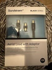 Image of SANDSTROM AV Black Series S2AER114X Aerial Cable & Adapter - 2 m