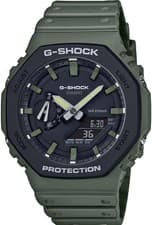 Image of Casio G-Shock Mens Analogue-Digital Watch Black Dial Green Strap GA-2110SU-3AER