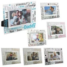 Image of Glass 6 x 4 Photo Frame with Mirror Glass & Glitter Letters -