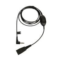 Image of Jabra Quick Disconnect (QD) Cord to 3.5mm Jack Cord with Answer/End/Mute