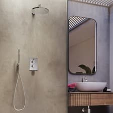 Image of Aqualisa Dream Thermostatic Concealed Valve Mixer Shower Round Twin Head Chrome