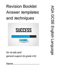 Image of GCSE AQA English Language Exam Technique Revision Notes - Paper 1 And Paper 2