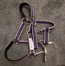 Image of HORSEWARE AMIGO HEADCOLLAR NAVY/SILVER PONY NEW NO TAGS