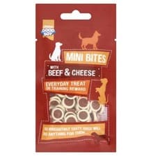 Image of Good Boy Pawsley & Co Meat beef & cheese mini bites Dog training Treats 70g