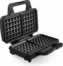 Image of Waffle Maker Black Deep Fill Non-Stick Auto Temp Tower Breakfast Gift