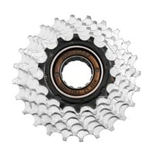 Image of Sunrace 6 Speed 14 - 24T Screw On Road Bicycle Freewheel MFM2A6DP Silver/Black