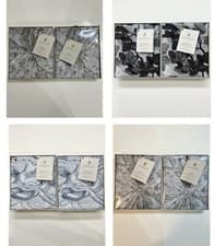 Image of ZOFFANY Set of 2 Pillow Shams TAISHO Quartz Grey 100% Egyptian Cotton Sateen NWT