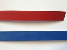 Image of Iron on edging tape, approx 22mm wide, choice of Red or Blue, 1, 5 or 10 metre