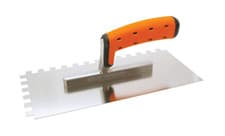 Image of Notched Trowel Stainless Steel 130x270mm Soft Grip Handle Tile Adhesive Spreader