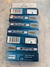 Image of 7 x CROMPTON TH150R7S J78 150W 78MM Linear Halogen Bulbs Floodlight BRAND NEW