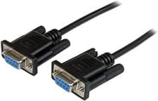 Image of StarTech.com 1m Black DB9 RS232 Serial Null Modem Cable F/F - DB9 Female to Fem