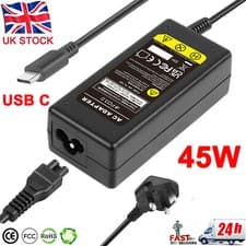 Image of 45W USB-C Type-C AC Adapter Laptop Charger For Samsung HP Lenovo Dell universal