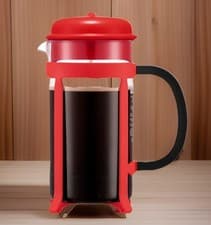 Image of Bodum JAVA 8 Cup French Coffee Press 1L Red Coffee Maker Cafetière