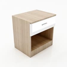 Image of Bedside Cabinets Table With Drawers And Shelf Storage Unit Bedroom Night Stand