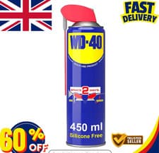 Image of WD-40 Multi-Use Smart Straw 450ml Spray Aerosol Can Clean Rust Lubricant blue Uk